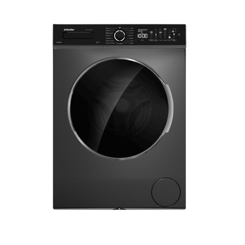 MACHINE A LAVER NEWSTAR 8KG 1000RPM 15PROG FRONTALE AUTOMATIQUE DARK INOX BIG DOOR MFA0810DXC