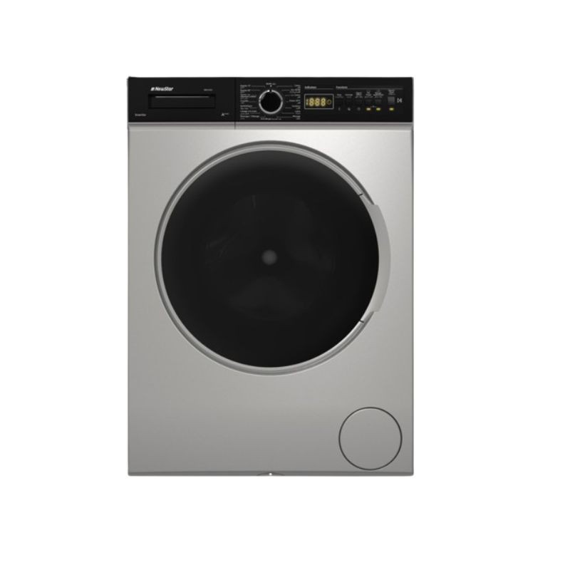 MACHINE A LAVER NEWSTAR 10KG 1200PRM 15PROG SILVER BIG DOOR MFA1012DS