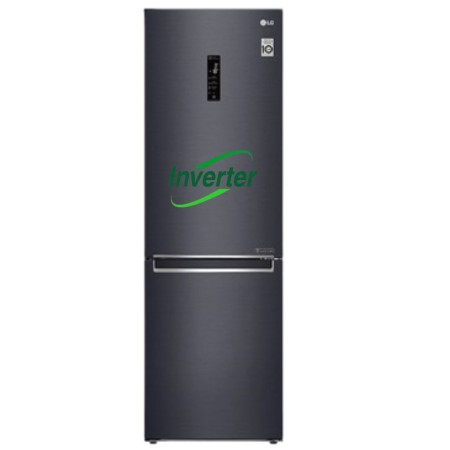 REFRIGERATEUR COMBINE LG 341L INVERTZE NO FROST NOIR GM-B459NQFM